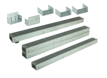 Edelstahlentwässerungsrinnen Bauhöhe 60 bis 80mm, Rost Längsstabrost SET Typ 4